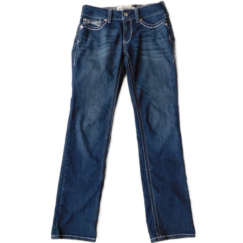 Ariat R.E.A.L. Mid Rise Stretch Ivy Stackable Straight Leg Jean | VGUC | 28